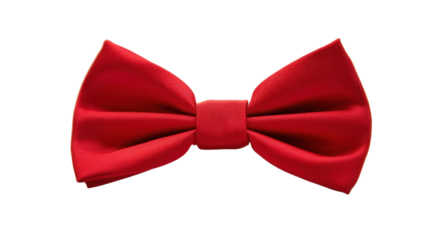 Red bowtie on transparent background
