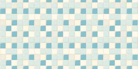 Soft beige and baby blue tiles pattern background, clean surface texture, white background