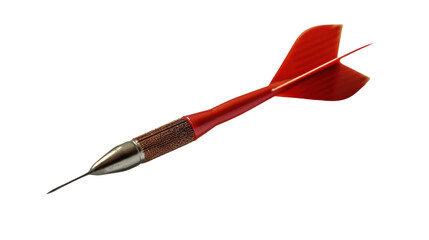 Red dart arrow on transparent background