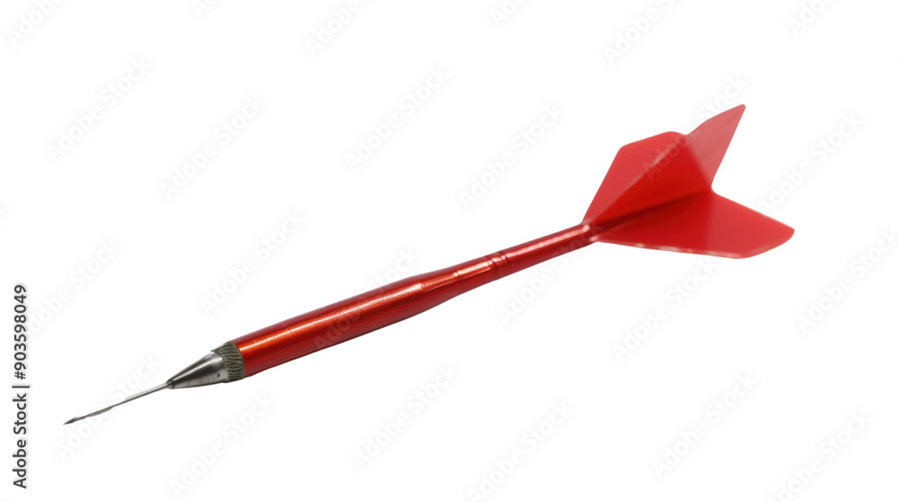 Poster red dart arrow on transparent background