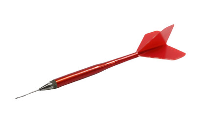 Red dart arrow on transparent background