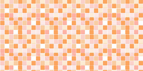 Soft orange and light pink tiles seamless pattern, clean surface texture, white background