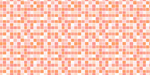 Fototapeta premium Soft orange and light pink tiles pattern background