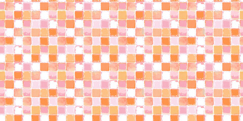 Soft orange and light pink tiles pattern background