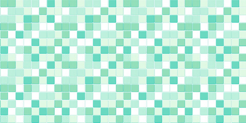 Fototapeta premium Teal and mint green tiles pattern background