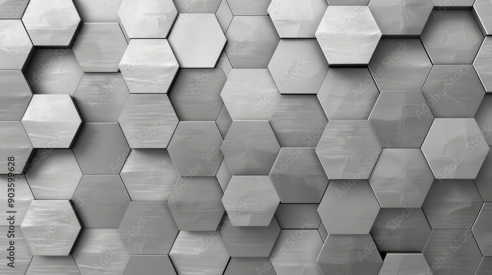 Poster a modern and minimalist design featuring a repeating pattern of hexagonal shapes, symbolizing struct