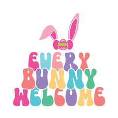 Fototapeta premium Retro svg designs ,rabbit svg bundle cricut rabbit png bundle
