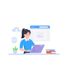 Illustration vector graphic image upload