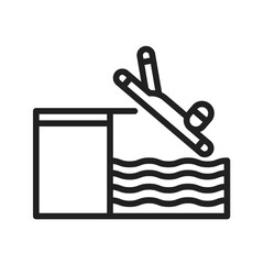 Diving II icon vector image. Suitable for mobile application web application and print media.