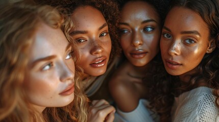 Obraz premium Intimate Group Shot of Beautiful Women