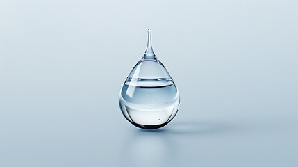 A photorealistic image of a water droplet, capturing its intricate structure and delicate beauty