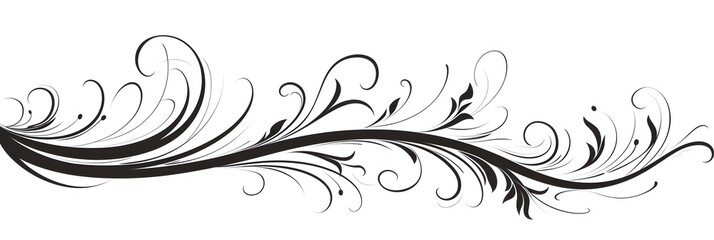 Fototapeta premium Elegant Cursive Letter Art with Swirling Minimalist Design