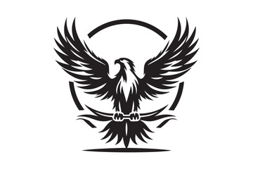 Obraz premium A vector silhouette image of a Eagle