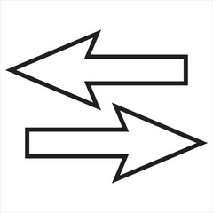 Rounded mini arrows, up-down icon. A small two-way black direction symbol. Isolated on a white background. business icon opposite arrows. EPS 10/AI
