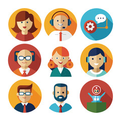 Social media icons concept vector set