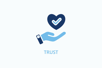 Trust Vector Icon Or Logo Illustration.