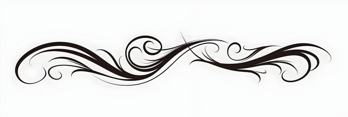 Minimalistic Cursive Line Art Letter with Subtle Swirls