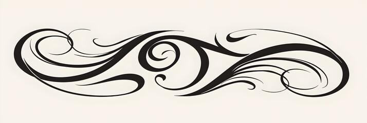 Minimalist Cursive Letter with Subtle Swirls