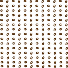 Coffee bean icon background. Roasted coffee beans. Vector illustration