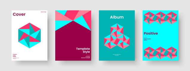 Obraz premium Geometric Background Template. Creative Poster Design. Isolated Report Layout. Flyer. Book Cover. Business Presentation. Brochure. Banner. Catalog. Brand Identity. Advertising. Handbill. Leaflet