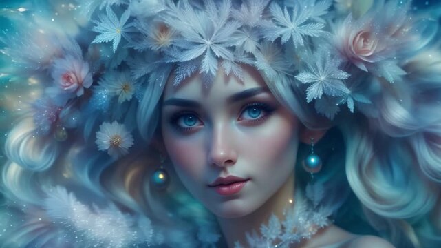 Beautiful Snow Woman