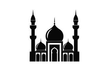 Mosque icon isolated on white background. Beautiful Mosque icon.