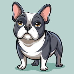 A drawing of a French bulldog