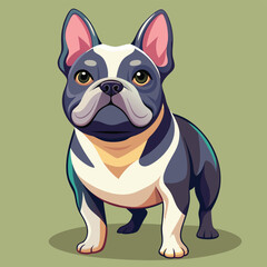 A drawing of a French bulldog