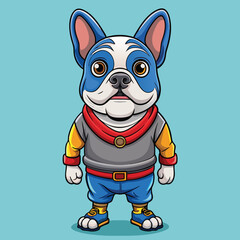 A drawing of a French bulldog