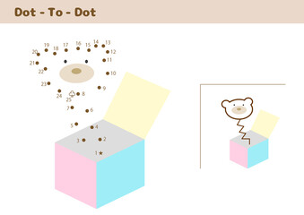 点つなぎパズル　くま（Dot to Dot）