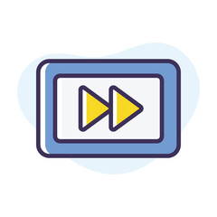 Fast Forward Button vector icon