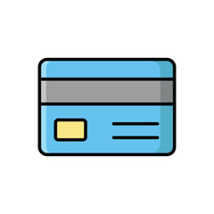credit card icon vector design template simple and clean