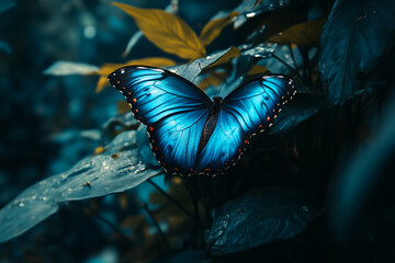 morpho butterfly in the jungle
