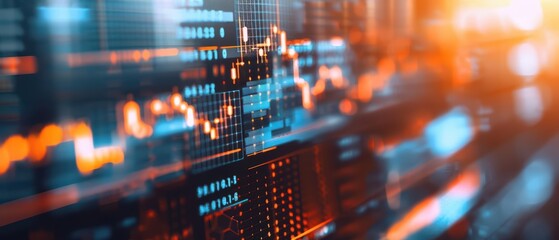 Obraz premium Explosion of innovation in a futuristic banking system