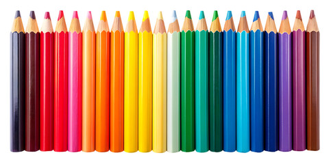 Obraz premium Color pencils on transparent background