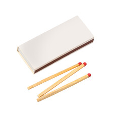 Box of matches isolated