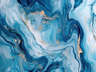 Painting of blue and gold