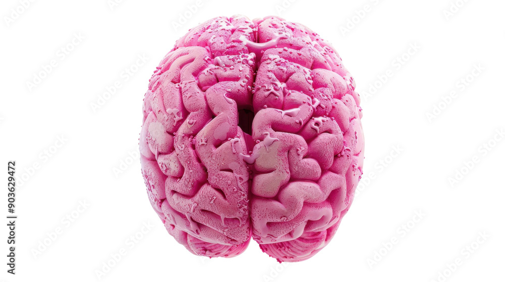 Poster brain on transparent background