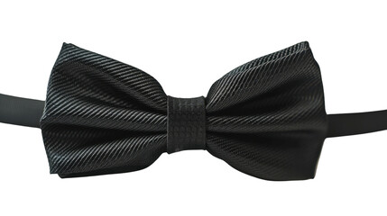 Black bowtie on transparent background