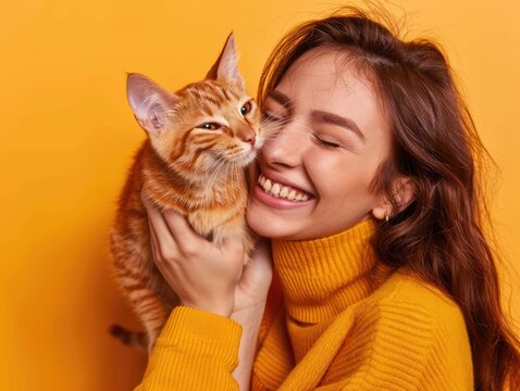 girl with cat