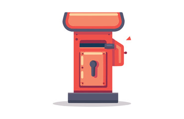 Colorful letter box icon isolated on white background.