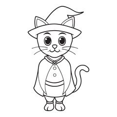 Halloween Coloring Page, Halloween Vector, Halloween Black and white,