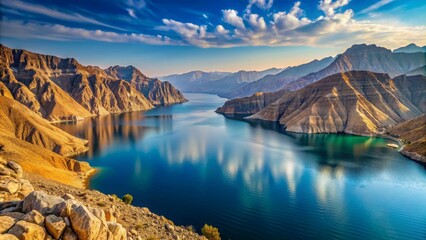 Naklejka premium lake in the mountains