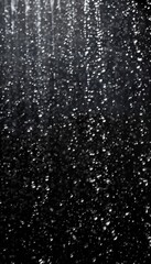 Obraz premium Rain on black isolated background, Texture of falling rain, Abstract drops concept overlay