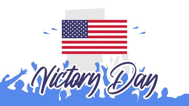 animated video happy victory day rhode island united states of america 