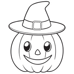 Halloween Coloring Page, Halloween Vector, Halloween Black and white,