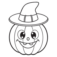 Halloween Coloring Page, Halloween Vector, Halloween Black and white,