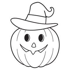 Halloween Coloring Page, Halloween Vector, Halloween Black and white,