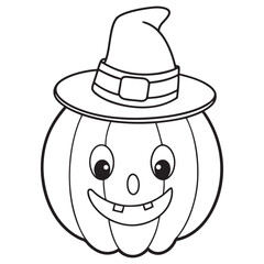 Halloween Coloring Page, Halloween Vector, Halloween Black and white,