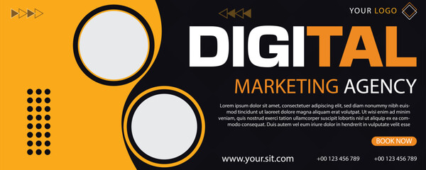 banner new professional design black and yellow color full design 